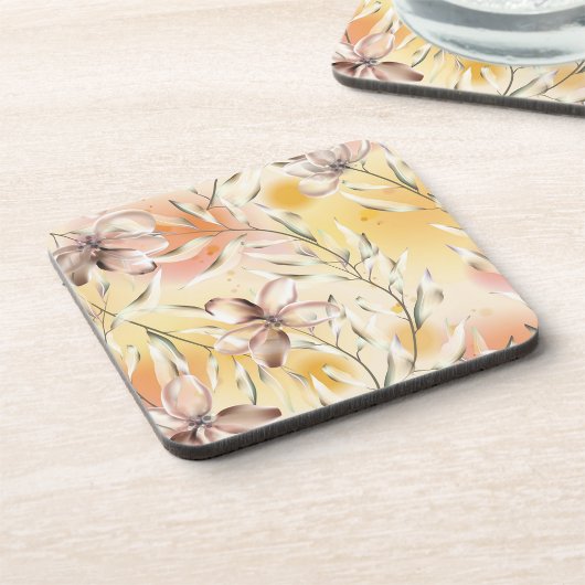 美的な花柄 コースター