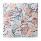 美的な花柄 タイル (正面)