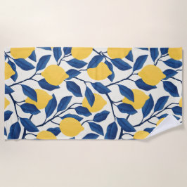 美的な花柄 ビーチタオル