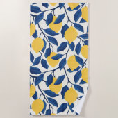 美的な花柄 ビーチタオル (正面)