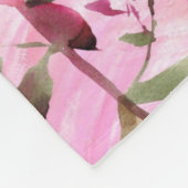 美的な花柄 フリースブランケット (角)