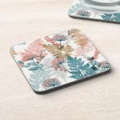 美的な花模様 コースター (左側)