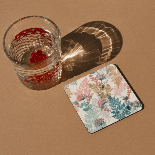 美的な花模様 コースター