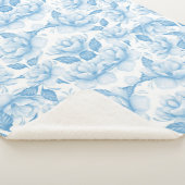 美的な花模様 シェルパブランケット (3/4)