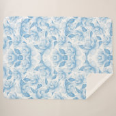 美的な花模様 シェルパブランケット (正面(横))