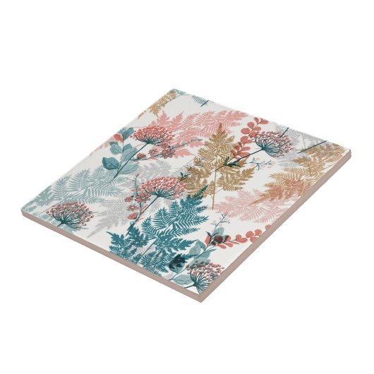 美的な花模様 タイル (側面)