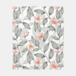 美的な花模様 フリースブランケット