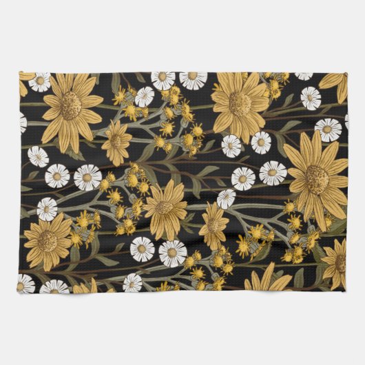 美的な花 キッチンタオル (横)