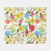 美的な花 フリースブランケット (正面(横))