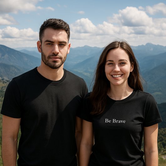 美的な衣装引用文は勇敢 Tシャツ