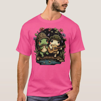 美的な遊カエルの音楽 Tシャツ