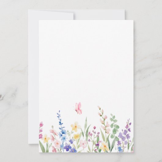 美的な野生の花 招待状 (裏面)