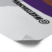 美的な黒い女性の自然な髪 ポスター (角)