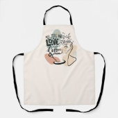 美的イラスト、ガールズコーヒー エプロン (正面)