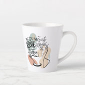 美的イラスト、ガールズコーヒー カフェラテマグ (右)