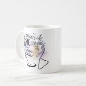 美的イラスト、ガールズコーヒー コーヒーマグカップ (正面左)