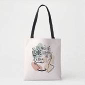 美的イラスト、ガールズコーヒー トートバッグ (正面)