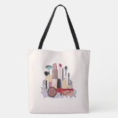 美的イラスト、ガールズコーヒー トートバッグ (裏面)