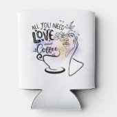 美的イラスト、ガールズコーヒー 缶クーラー (裏面)