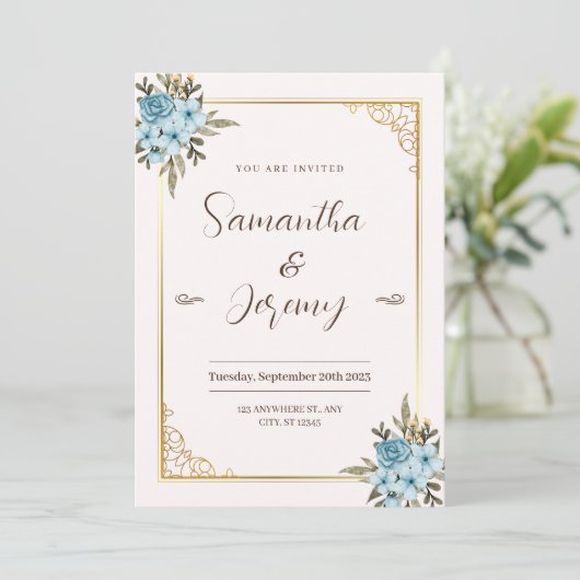 美的ウェディング日付を保存招待状 セーブザデート (スタンド正面)