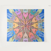 美的ウォールアートアートアートアートワークカラフルパステルマンダラ タペストリー (正面(横))