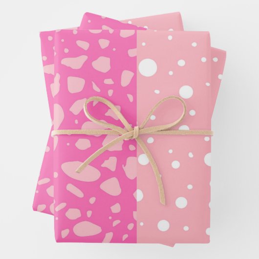 美的エレガントフローラピンクギフト ラッピングペーパーシート (インサイチュ)