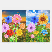 美的エレガントフローラ花 – 贈り物 ラッピングペーパーシート (正面3)