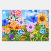 美的エレガントフローラ花 – 贈り物 ラッピングペーパーシート (正面)