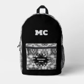 美的エレガント抽象芸術 プリントバックパック (正面)