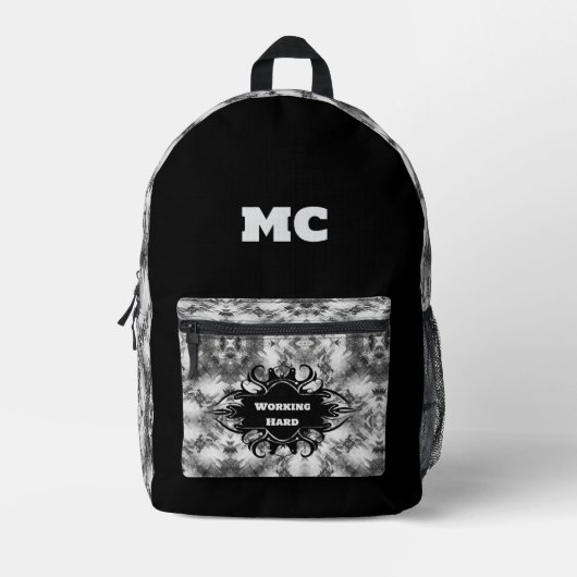 美的エレガント抽象芸術 プリントバックパック (正面)