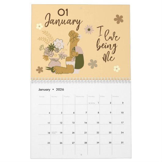 美的エレガント美的肯定2025 カレンダー (1月 2026)