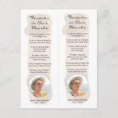 美的カスタム写真追悼式しおり シーズンカード (裏面)