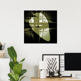 美的グランジフラクタル芸術 ポスター