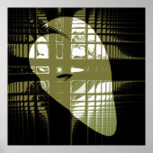 美的グランジフラクタル芸術 ポスター (正面)