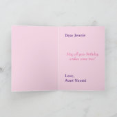 美的ハッピーバースデーパーソナライズグリーティングカード シーズンカード (内部)