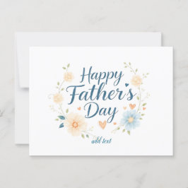 美的ハッピーファーザーズデイカード名前をカスタムする ポストカード