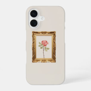 美的バラフレーム電話ケース iPhone 16ケース