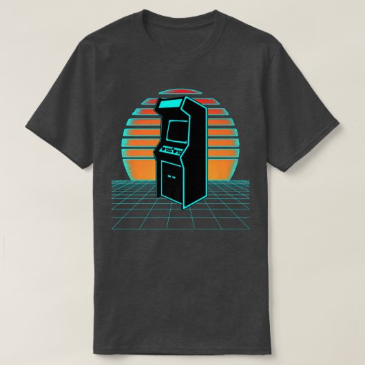 美的ビデオゲームアーケードゲーム機80s Sty Tシャツ (デザイン正面)