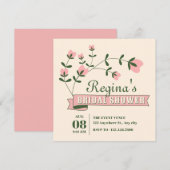 美的フラワーブライダルシャワー 招待状 (正面/裏面)