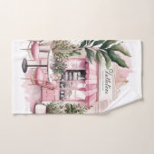 美的フランスのカフェ、ヴィンテージ、 バスタオルセット (ハンドタオル)