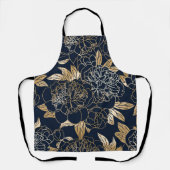 美的フローラのシームレスなパターン エプロン (正面)