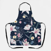 美的フローラのシームレスなパターン エプロン (正面)