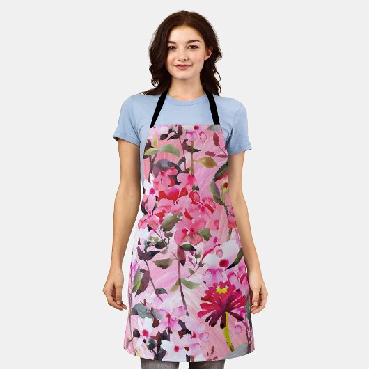 美的フローラのシームレスなパターン エプロン