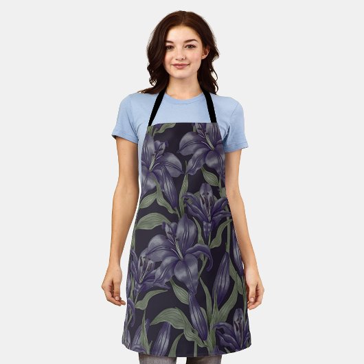 美的フローラのシームレスなパターン エプロン