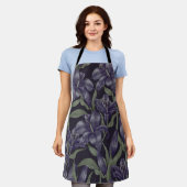 美的フローラのシームレスなパターン エプロン (着用した状態)