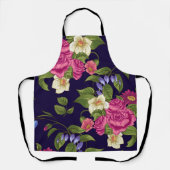 美的フローラのシームレスなパターン エプロン (正面)