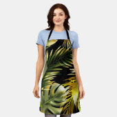 美的フローラのシームレスなパターン エプロン (着用した状態)