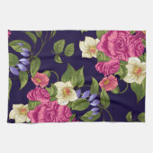 美的フローラのシームレスなパターン キッチンタオル (横)