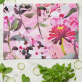 美的フローラのシームレスなパターン キッチンタオル (折り畳み)