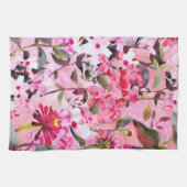 美的フローラのシームレスなパターン キッチンタオル (横)